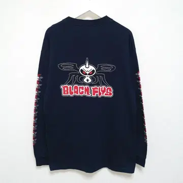 90년대 L 블랙 플라이 BLACK FLYS 롱티 T셔츠 USA 제작