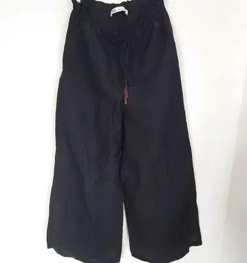 ZARA 린넨 와이드 이지 팬츠 블랙 자라