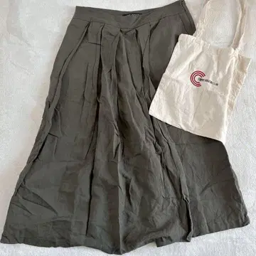 ZARA 자라 우먼 린넨 블렌드 이지 팬츠 가우초 루즈핏 L