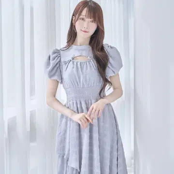 로제뮤즈 Jacquard check dress gray