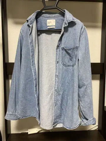 ZARA 자라 데님 셔츠 긴팔 남성용 SLIM FIT 연한 색