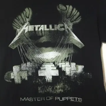 새상품급 METALLICA MASTER OF PUPPETS 티셔츠 블랙