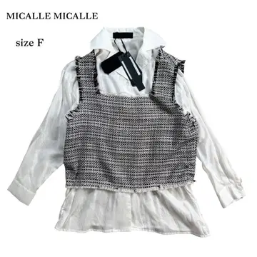 새상품 택 포함 MICALLE MICALLE 미카레미카레 긴팔 셔츠