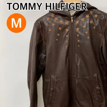 TOMMY HILFIGER 가죽 자켓 아우터 M [ CT1458 ]