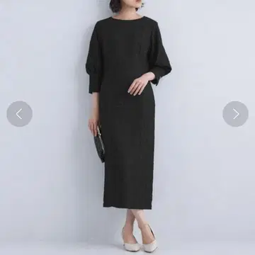 그린 라벨 릴랙싱 컨셔스 자카드 원피스 포멀 블랙