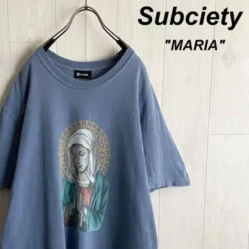 구제 의류 subciety 서브사이어티 마리아 빅 디자인 반팔 티셔츠
