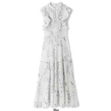 스나이델 2024 SS Sustainable 프린트 플리츠 원피스