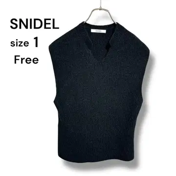 [새상품급] SNIDEL 스나이델 V넥 니트 베스트 블랙 F 레이어드