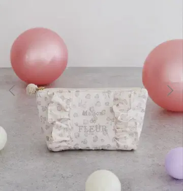 Maison de FLEUR 리본 레오파드 프릴 파우치