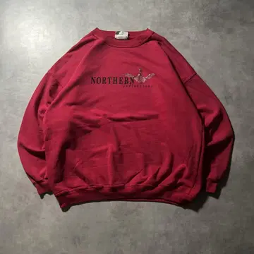 NORTHERN 아웃도어 애니멀 프린트 디자인 90s 맨투맨