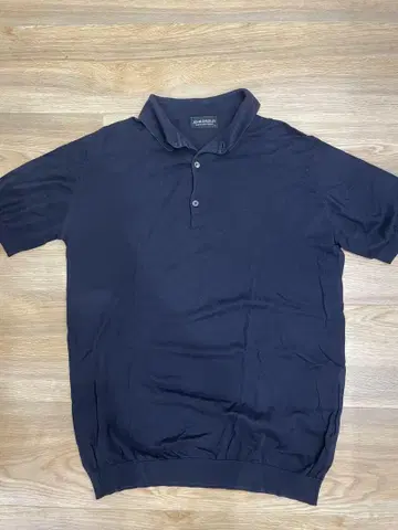 JOHN SMEDLEY 네이비 피케 셔츠 L 사이즈