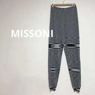 미쏘니 MISSONI 캐시미어 실크 혼방 니트 팬츠 보더 48
