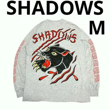 레어 SHADOWS 블랙 표범 팬서 밴드 긴팔 티셔츠 BONES FACT