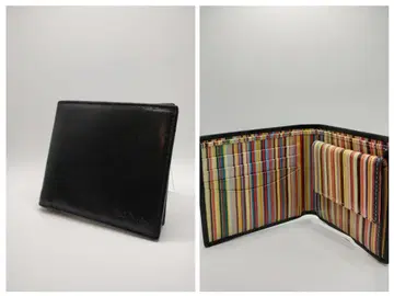 폴스미스 Paul Smith 가죽 반지갑 멀티 스트라이프