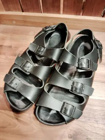 버켄스탁 오슬로 28cm 올 가죽 올 블랙