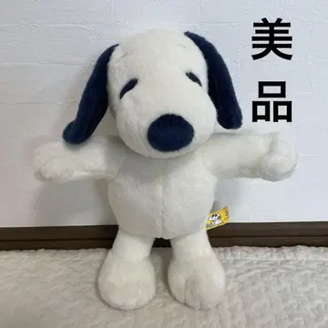 스누피 레트로 봉제 인형 흰색 x 네이비 컬러 새상품