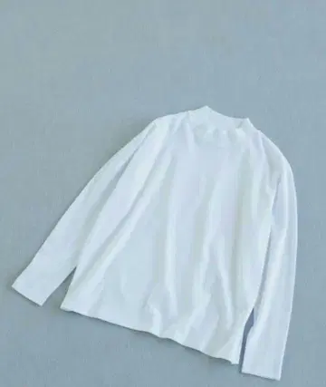 북유럽 워셔블 코튼 모크넥 티셔츠