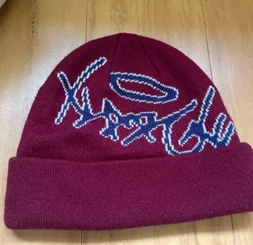 XLARGE 버건디 니트 모자