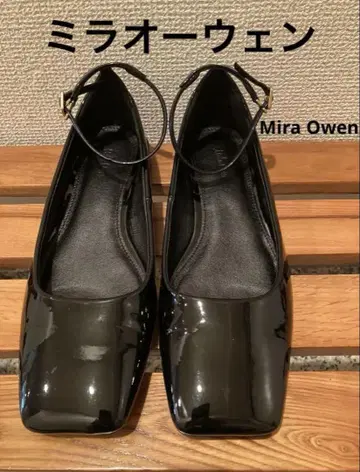 [새상품급] Mila Owen 스퀘어토 스트랩 플랫 펌프스