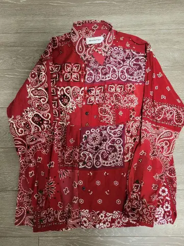미야기 히데타카 Bandana Shirt BURGUNDY / Size M