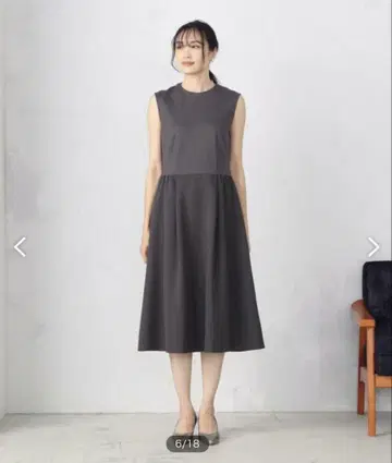COMME CA ISM 도킹 원피스 슬리브리스 원피스 9호 M