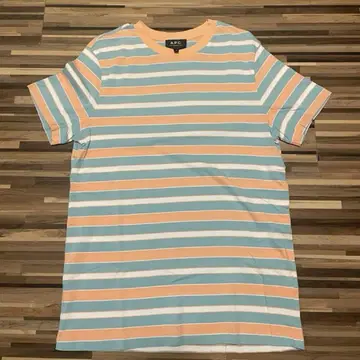 A.P.C. 보더 티셔츠 페일 톤 남성용