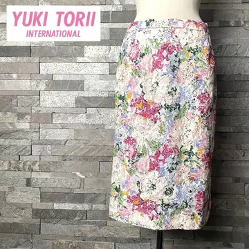YUKI TORII 유키 토리이 플라워 레이스 멀티 컬러 스커트 일본제