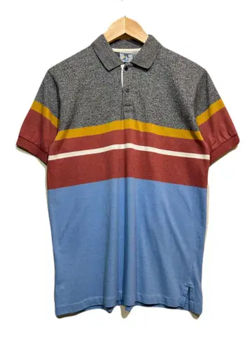90s TRANDER BAY Sears 반팔 피케 셔츠 L 멀티 컬러