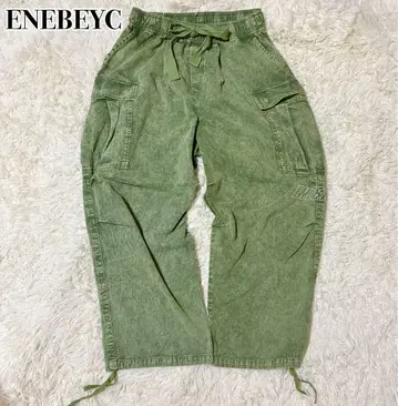정가 2만 ENEBEYC 황화 염색 초와이드 카고 팬츠 y2k 스트릿 M