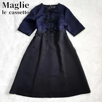 Maglie le cassetto 튈 리본 클래시컬 원피스