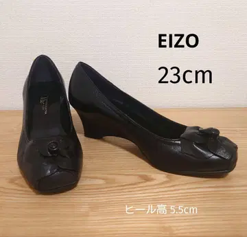 [새상품급] EIZO 23cm 웨지솔 펌프스 블랙
