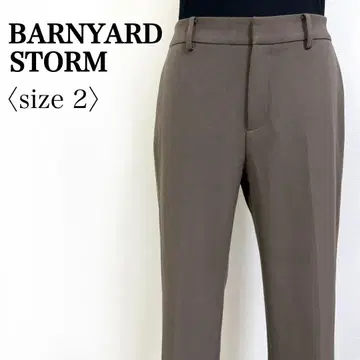 BARNYARDSTORM 테이퍼드 팬츠 밑단 지퍼 2 M 상당 모카