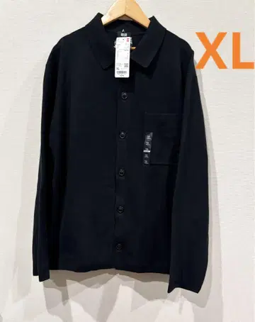 UNIQLO 밀라노 리브 셔츠 가디건 블랙 XL 유니클로