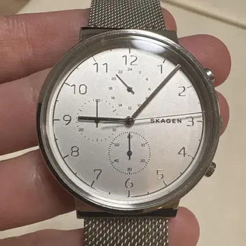 SKAGEN 실버 크로노그래프 손목시계 skw6361