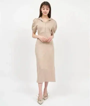 15일까지 ROYAL PARTY ZIP 후드 반팔 타이트 원피스