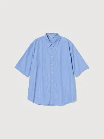 auralee STRIPE HALF SLEEVED SHIRT