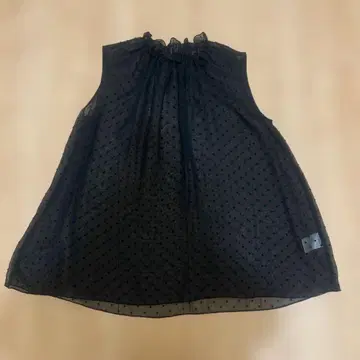 여성용 세련된 블랙 도트 무늬 쉬폰 상의