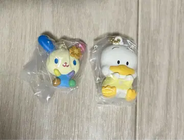 산리오 플랫 마스코트 우사하나 페클 2세트