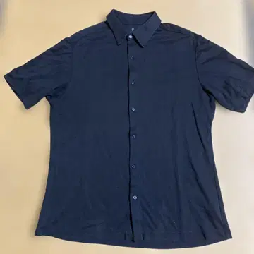 [ UNIQLO ] 유니클로 반팔 셔츠 에어리즘 반팔 남성용 블랙 XL