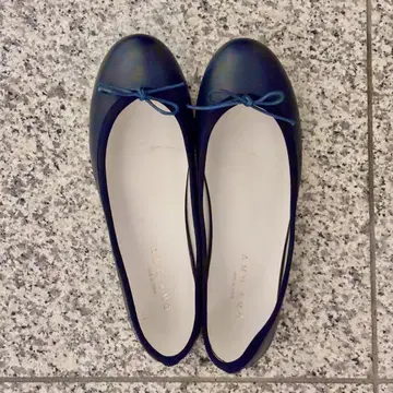 AMO AMO 천연 가죽 발레 슈즈 네이비 23.5cm