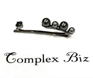 Complex Biz 블랙 펄 헤어핀 플로트 핀 스와로브스키