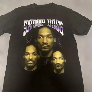 Snoop Dogg 그래픽 T셔츠 블랙