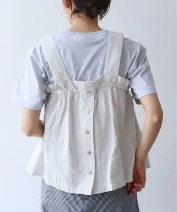 이번 시즌 새상품급 yuni 코튼 린넨 데님 뷔스티에