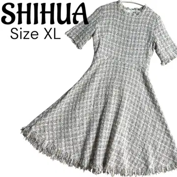 새상품급 XL 넉넉한 트위드 SHIHUA 한국 스타일 원피스 A라인