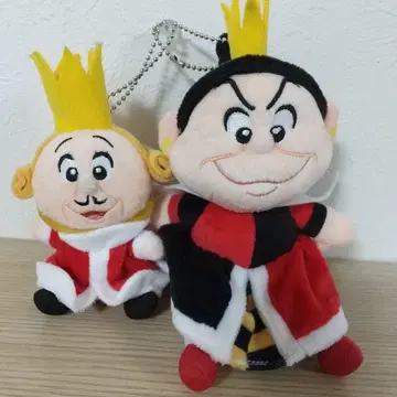 이상한 나라의 앨리스 봉제 인형 참 2개 세트 하트 여왕 왕