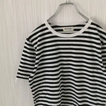 BEAMS BOY 반팔 보더 T셔츠 여성용