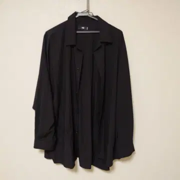 HARE 블랙 긴팔 셔츠 빅 실루엣