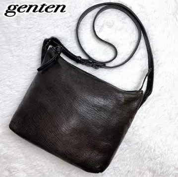 새상품급 genten 숄더백 고트 베이직 로고 엠보 크로스바디
