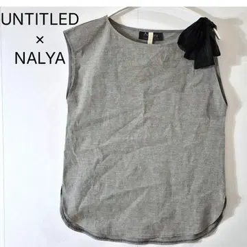 UNTITLED x NALYA 린넨 리본 슬리브리스 블라우스 SIZE 2