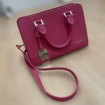Samantha&chouette 핑크 핸드백 숄더 스트랩 포함